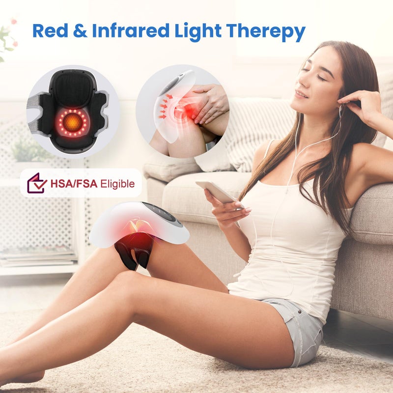 CuPiLo Knee Massager with Heat - HSA Eligible,Heating and Vibrating Pain Relief Knee Massager for Arthritis,Swelling Stiff Joints and Muscles Injuries,Ideal Gift for Her,Him - Image 2