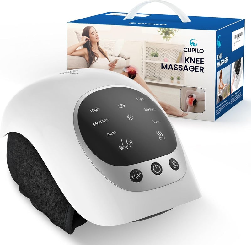 CuPiLo Knee Massager with Heat - HSA Eligible,Heating and Vibrating Pain Relief Knee Massager for Arthritis,Swelling Stiff Joints and Muscles Injuries,Ideal Gift for Her,Him - Image 1