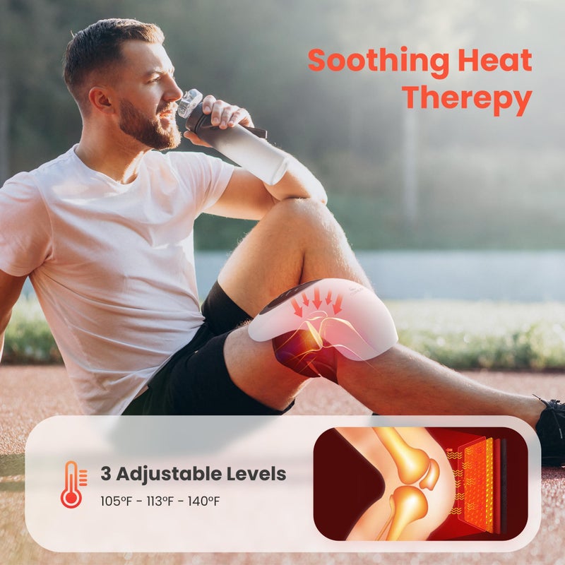 CuPiLo Knee Massager with Heat - HSA Eligible,Heating and Vibrating Pain Relief Knee Massager for Arthritis,Swelling Stiff Joints and Muscles Injuries,Ideal Gift for Her,Him - Image 3