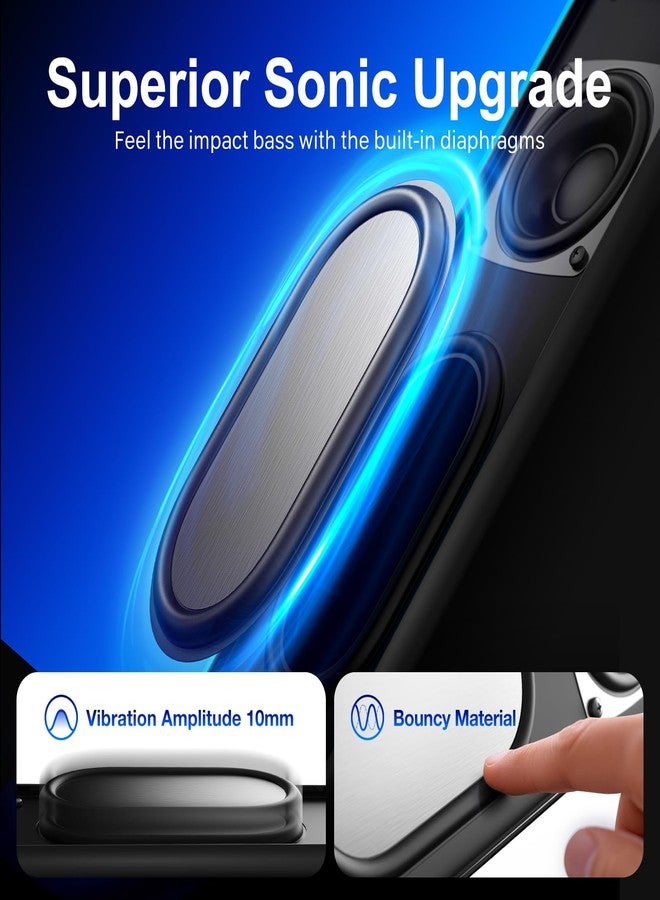 Nylavee Computer Speakers - Hi-Fi Stereo PC Speakers with 9 LED Lighting Modes, Enhanced Bass and Sound, USB/Type-C Powered and 3.5mm Audio Wired Desktop Speakers for PC, Laptop, Monitor, MacBook - Image 3