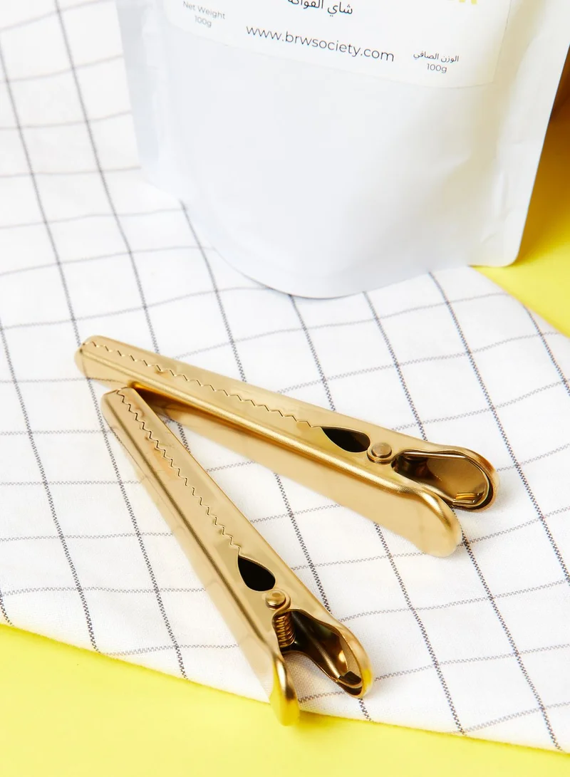 Back to school kit Set Of Two Gold Storage Clips