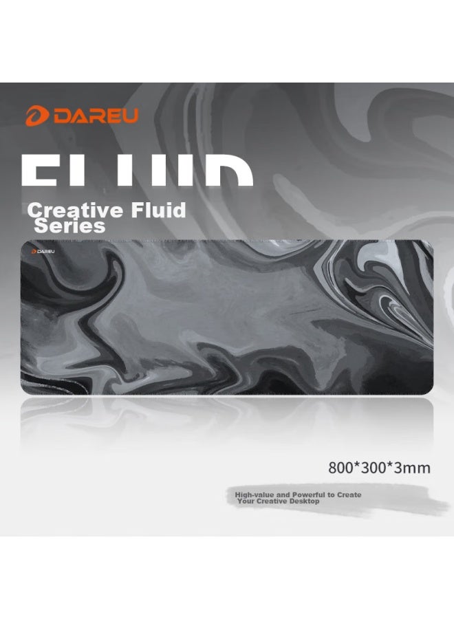 Daryo Dareu Fluid Series Fs-803 Gray Gaming Mouse Pad, Fine Texture, Waterproof, Large Size, Thickened Edge-locked, For Office Keyboard, Computer Desk Pad, 800*300*3mm - Image 1