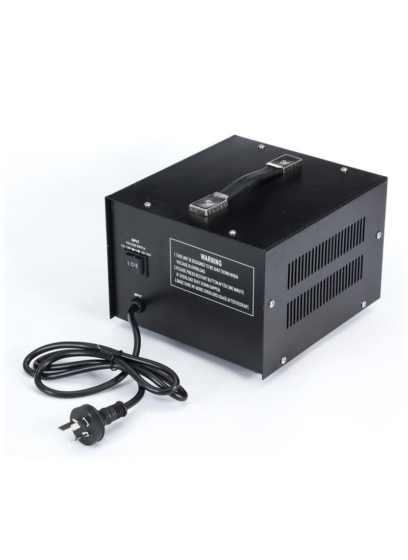 2000W Voltage Converter UK to US/ US to UK Toroidal Core Step Up and Down Voltage Transformer Output 110V - 120V / 220V - 240V Voltage Converter with UK Standard Plug Circuit Break Protection - Image 3