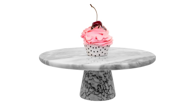 Rossetti Waterfall Grey Marble Platter & Cake St& (30x11.5cm)