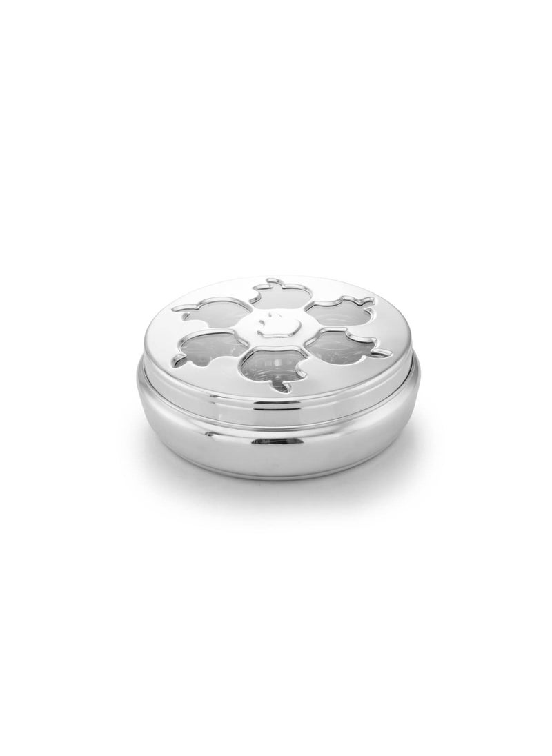 Expresso Expresso Apple Spice Box Stainless Steel Large | Masala Dabba Steel Masala Box for Kitchen Steel | Masala Dani for Kitchen See through lid 7 containers.  - Image 1
