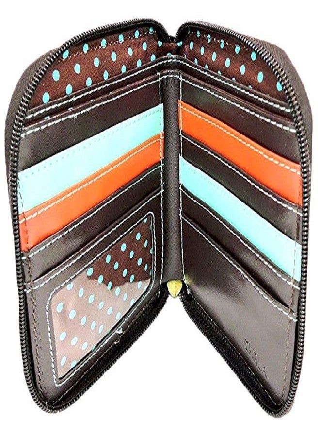 Chala Teal Paw Print Zip-Around Wristlet Wallet Dog Mom Gift - Image 2