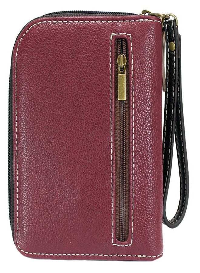 Chala Teal Paw Print Zip-Around Wristlet Wallet Dog Mom Gift - Image 3