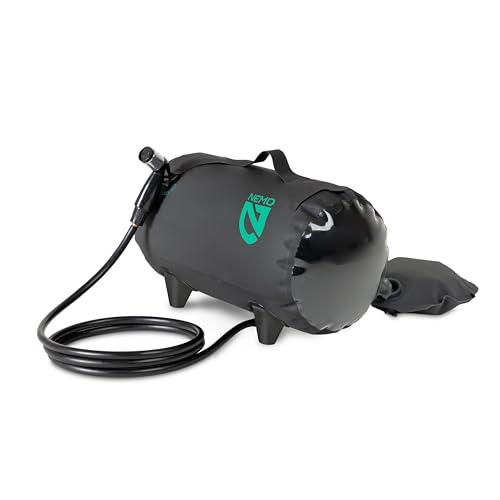 NEMO Equipment Helio Portable Pressure Camp Shower - 11 Liter - Black/Dark Verglas - Image 5