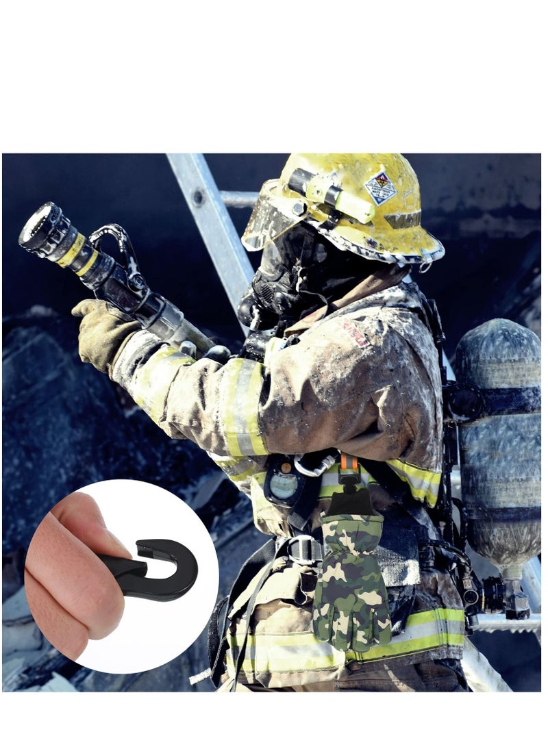 Y&D 2 Pieces Firefighter Glove Strap Safety Holder Clips for Work Belt Clip  - Image 3