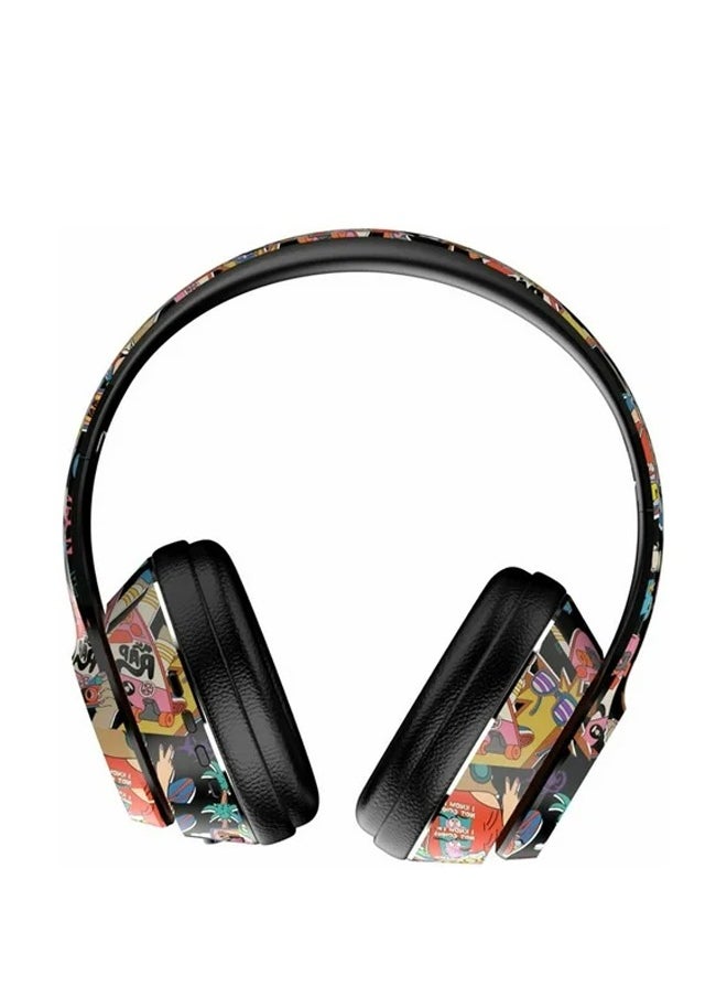 MIQIA Wireless Foldable Bluetooth Headphones over Ear Cool Graffiti Led Illuminated Gaming Headset Noise Cancelling Headphones with Built-in Microphone for Phone Computer, Scalable Music Headphone Gift for  - Image 3