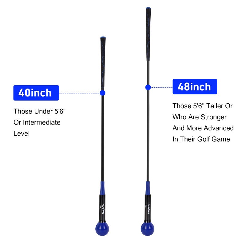 Balight Golf Swing Trainer Aid and Correction for Strength Grip Tempo & Flexibility Training Suit for Indoor Practice Chipping Hitting Golf Accessories (48 Inches, Black) - Image 5