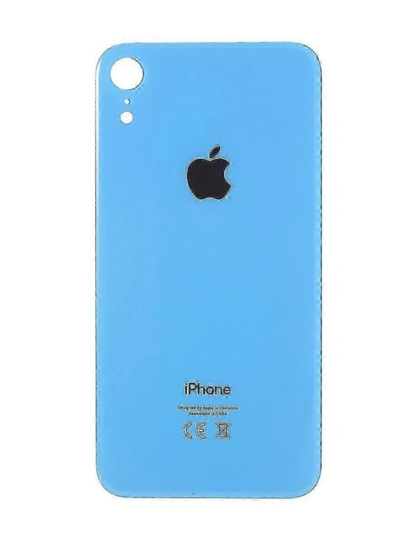 erorex Replacement Battery Back Glass Cover for iPhone XR - Blue - Image 1
