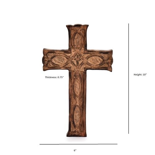 NIRMAN Handmade Wooden Wall Cross Church Home Room Décor - Image 5