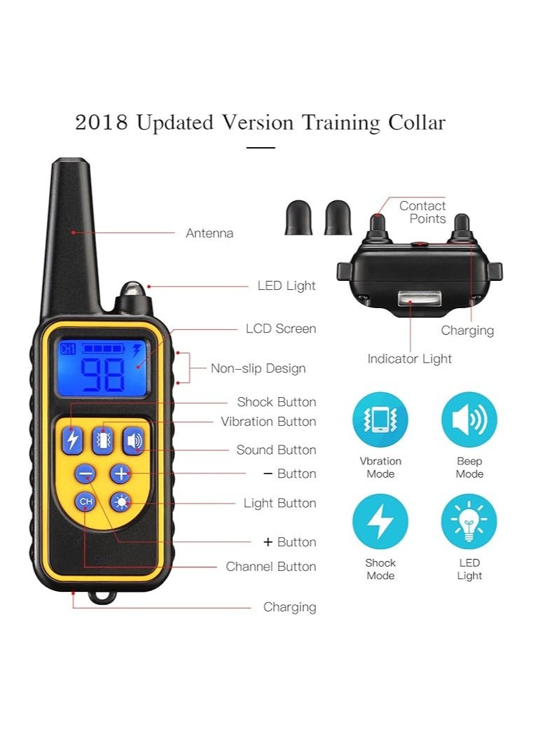 general Dog Training Collar, 800m Small, Medium & Large, Dog Training Collar with Remote Control, Waterproof, Rechargeable, with Beep/Vibration/Shock - Image 2