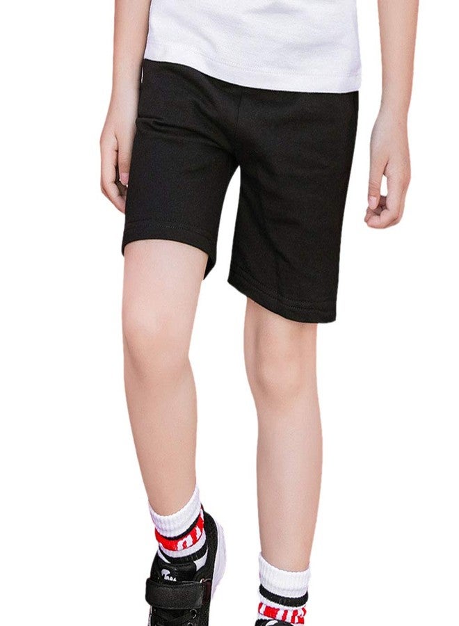 DCUTERQ Toddler Baby Kids Solid Cotton Sport Jogger Shorts Pants Boys Girls Summer Casual Elastic Waist Pants White 3 Years - Image 2