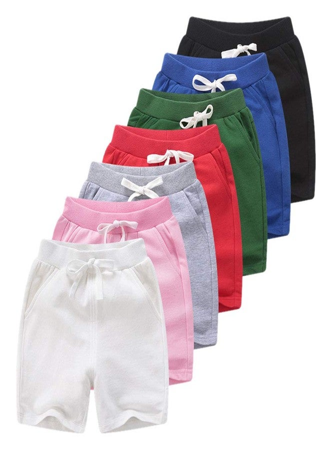 DCUTERQ Toddler Baby Kids Solid Cotton Sport Jogger Shorts Pants Boys Girls Summer Casual Elastic Waist Pants White 3 Years - Image 4