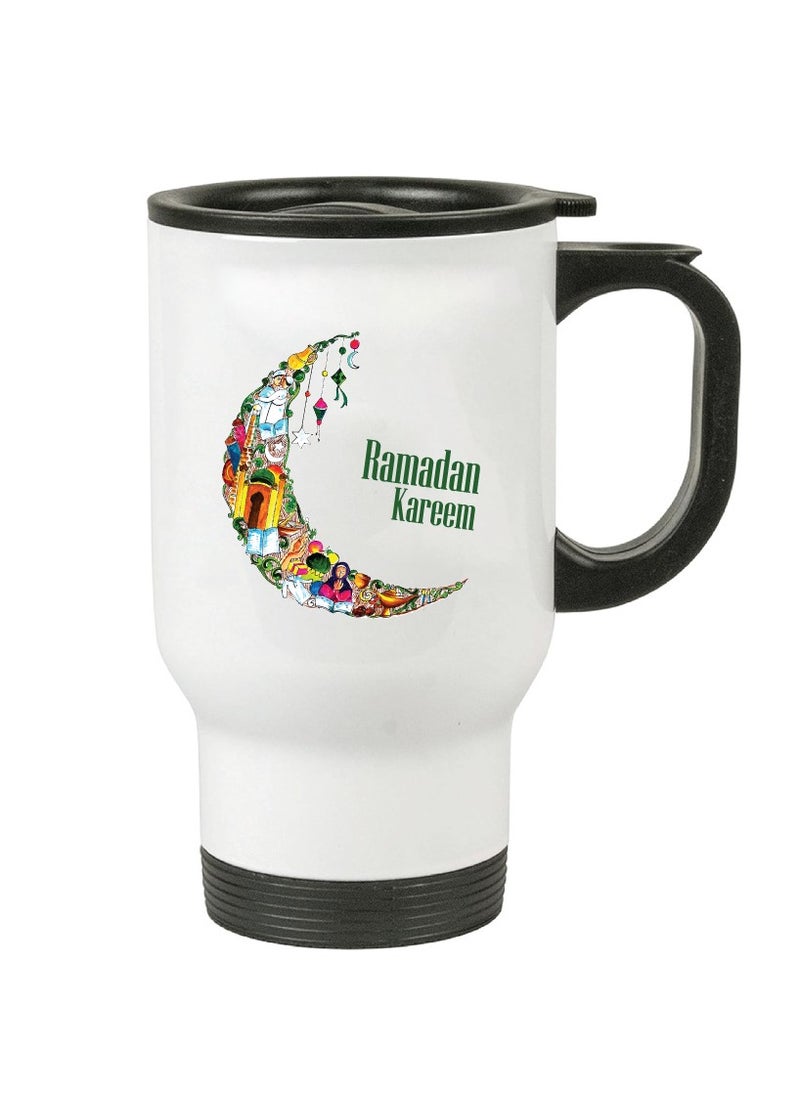 PRINTSHOP4ME Ramadan Stainless Steel Travel Mug - Gift for Ramadan - Friends - Colleagues - Ramadan Coffee Mug for Hot or Cold Beverages  - Image 2