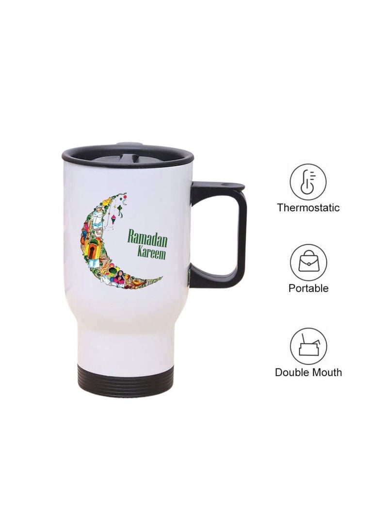 PRINTSHOP4ME Ramadan Stainless Steel Travel Mug - Gift for Ramadan - Friends - Colleagues - Ramadan Coffee Mug for Hot or Cold Beverages  - Image 5