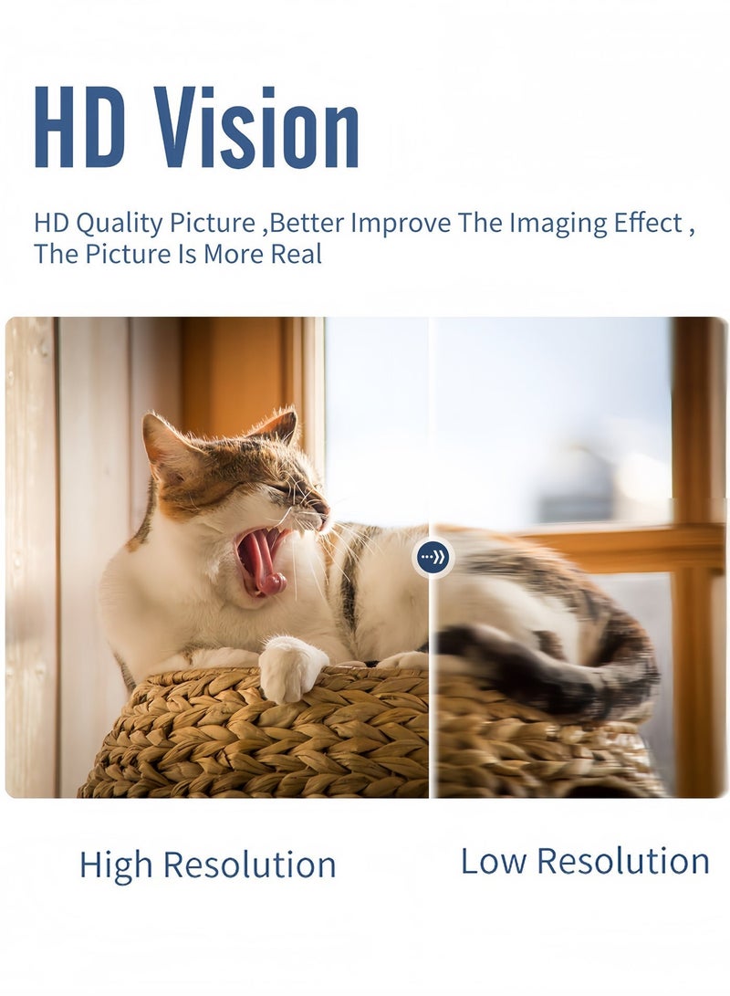 يو ام بي كاميرا مراقبة ذكية، كاميرا مراقبة بدقة 1080P عالية الوضوح، كاميرا منزلية PTZ، كاميرا واي فاي، جهاز مراقبة للأطفال، كشف بالذكاء الاصطناعي، صوت ثنائي الاتجاه، تتبع تلقائي، رؤية ليلية، عرض بانورامي 360 درجة، تحكم عن بعد عبر التطبيق، تدعم حتى 256 جيجابايت - Image 4