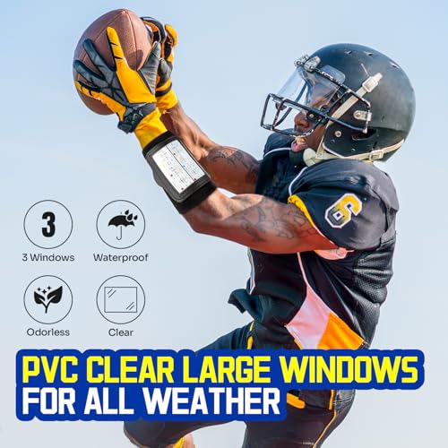 PLAYAPUT 5 Pack Football Wristbands with 30 Playbook Stickers, 15 Playbook Cards, Easy Clean Footballs Wristbands for Plays, Quarterback Wristband Playbook for Youth Football Gear for Training - Image 4