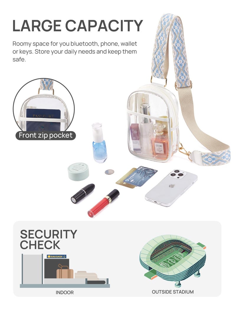 Telena Clear Bag for Stadium Events Women's Clear Purses for Women Stadium Crossbody Bag - Image 3