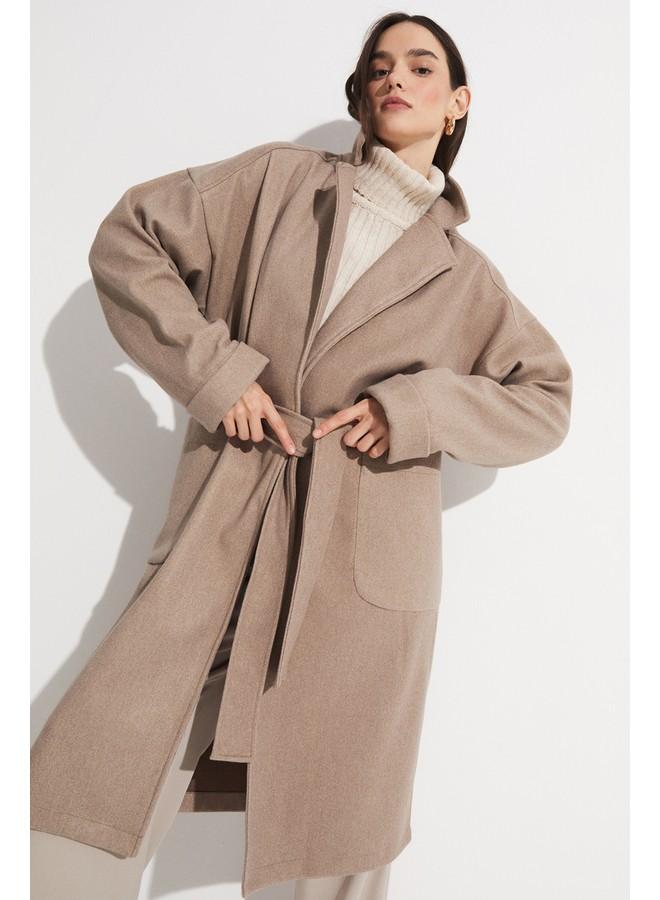 June Pocket Detailed Coat Mink - Image 3
