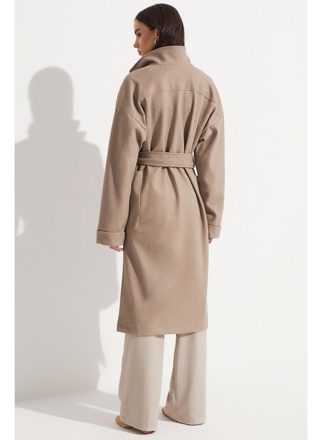 June Pocket Detailed Coat Mink - Image 5