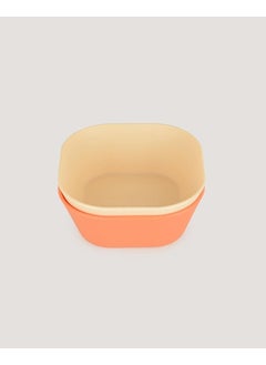 Let's Be Child 2-Piece Square Bowl Peach-Vanillia  - Image 1