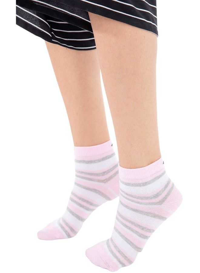 Carina Cotton Ankle Socks - 3 Pairs - Multicolor - Image 3