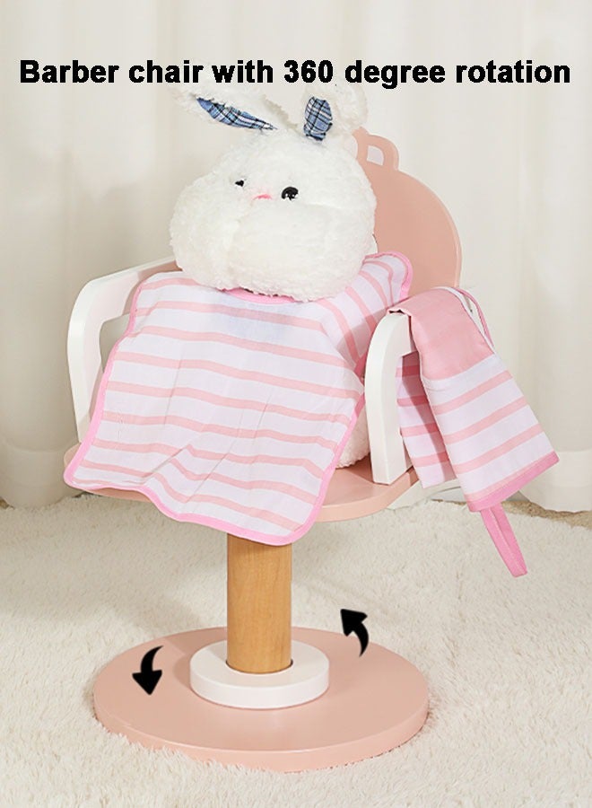 JSAITOYS Wooden Children Role Play Pretend Simulation Barber Shop Baby Multi Functional Toy Dressing Table Set Toys - Image 5