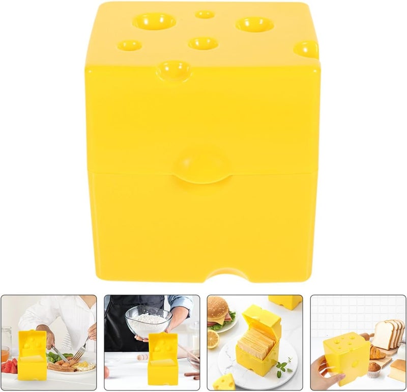 Uonlytech 3pcs Cheese Slice Storage Containers with Lids for Refrigerator, Airtight Food Boxes for Bacon and Cheese Fridge Organization, Plastic Mini Fridge Keepers for Kitchen Use - Image 5