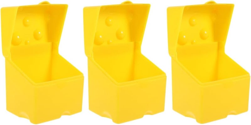 Uonlytech 3pcs Cheese Slice Storage Containers with Lids for Refrigerator, Airtight Food Boxes for Bacon and Cheese Fridge Organization, Plastic Mini Fridge Keepers for Kitchen Use - Image 1