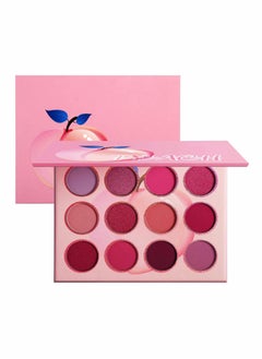 Pink Eyeshadow Palette Makeup Blendable Purple Peach Pink Shades Eye Shadow Pallet Matte Shimmer Cream Bright Violet Small Tone Palette 12 Color for Girl Women Mother