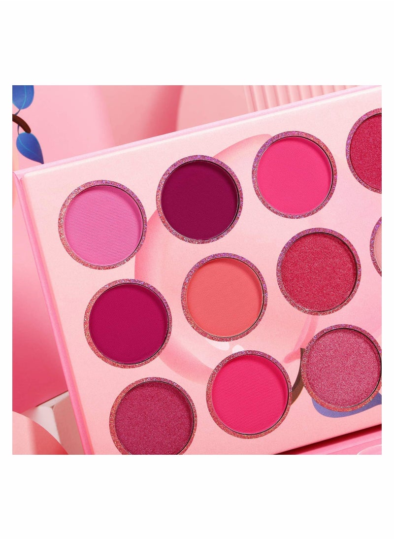SYOSI - Pink Eyeshadow Palette Makeup Blendable Purple Peach Pink Shades Eye Shadow Pallet Matte Shimmer Cream Bright Violet Small Tone Palette 12 Color for Girl Women Mother - Image 1