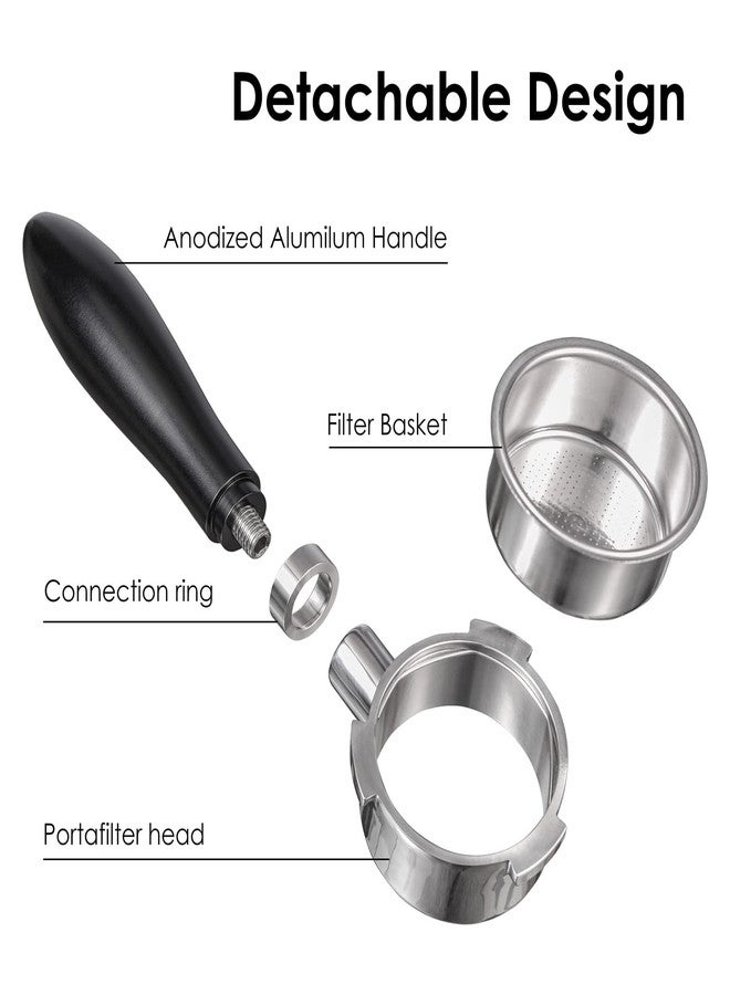 Pavant 51mm Bottomless Portafilter 3 Wings Fits Delonghi EC0680, EC0685, SMEG & EUPA Espresso Machines | Anodized Aluminum Handle | Filter Basket Included - Image 4