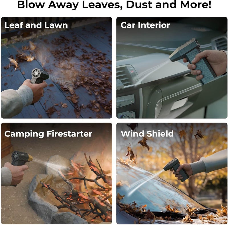 Xech Powerful Air Duster 140000 RPM Cordless Air Blower Machine | Electric Air Blower for Dust Cleaning, Car, PC, Home | USB-C Rechargeable Mini Blower | Portable Leaf Blower for Cleaning (X-Jet) - Image 5