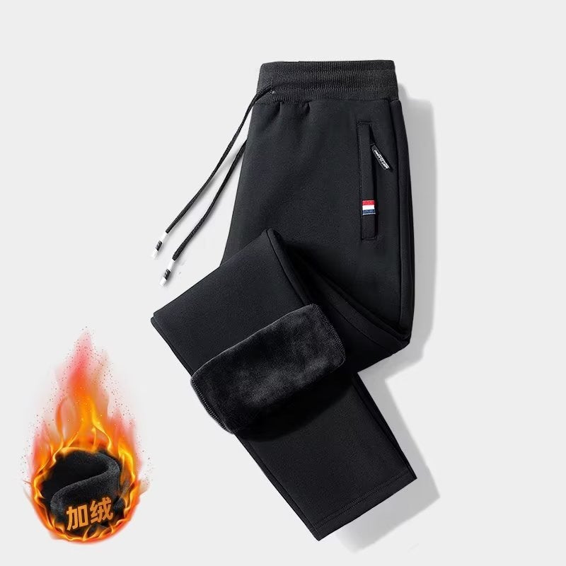 2023 Mens Casual Fleece-Lined Sweatpants dark gray [7122] Cabin D 