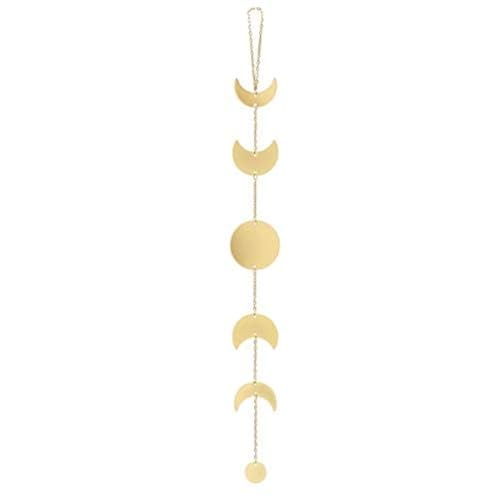 INSHREYS Wall Decorations | Boho Accents Wall Decor | Moon Phases Art | Moon Phase Wall Hanging | Bohemian Decor for Bedroom, Home, Living Room, Apartment or Dorm (24.8 INCH, GOLDEN) - Image 1
