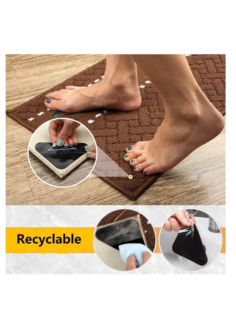 كابتن تيك Rug Gripper Non Slip Rug Pad for Area Rugs Non Skid Reusable Rug Tape Rug Corners Grippers for Hardwood Floors Tile and Wall Keeping Your Rug in Place Making Corner Flat 12PCS - Image 3