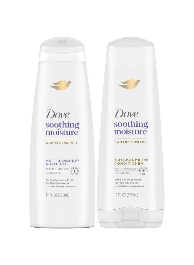 Dove Shampoo and Conditioner Set - DermaCare Scalp Hydrating Dandruff Shampoo for Women and Men, Dandruff Treatment for Itchy Scalp Relief with Pyrithione Zinc, 12 Oz (2 Piece Set)