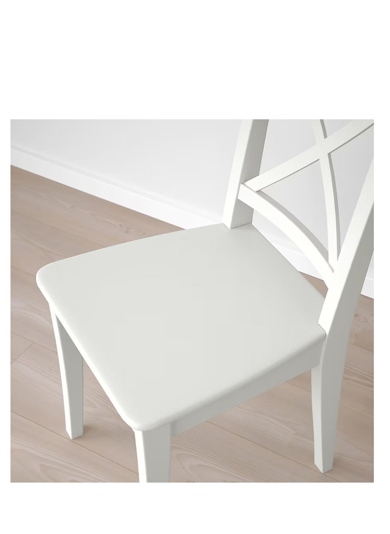 IKEA FRAKTA Solid wood chair with durable white painted frame  - Image 4