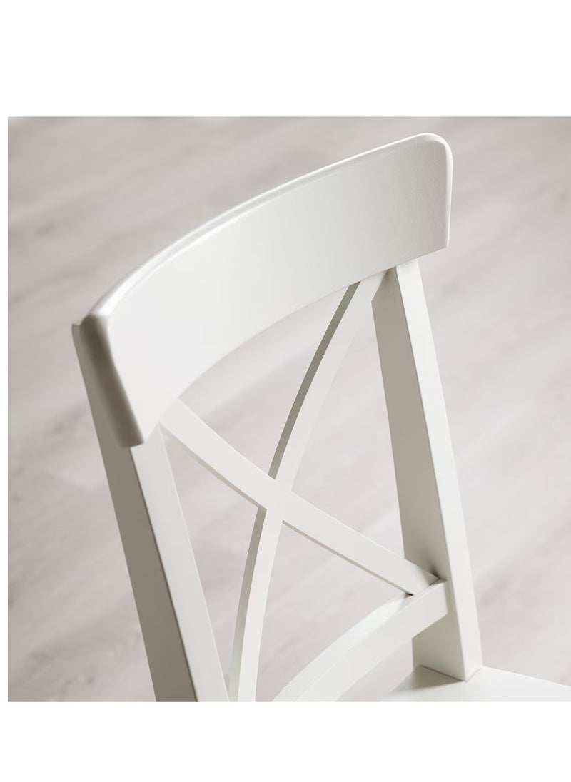 IKEA FRAKTA Solid wood chair with durable white painted frame  - Image 3