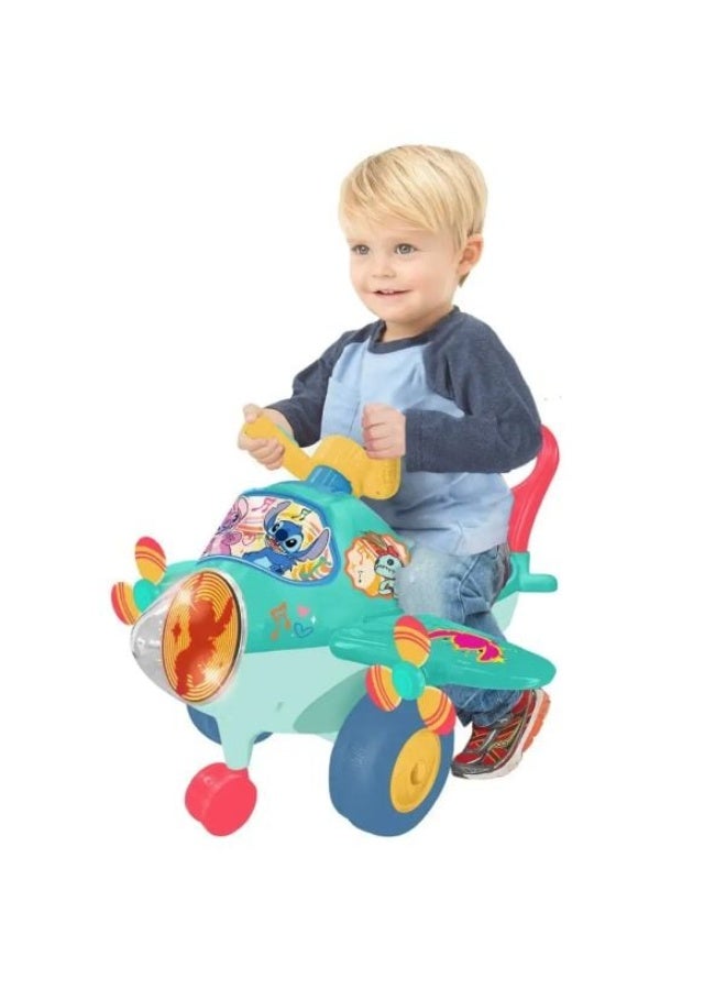 Kiddieland Lights And Sounds Stitch Animated Plane 065664 - Image 1