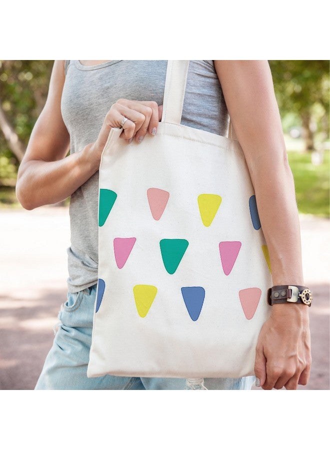 Joyclub Joyclub 20 Pack Sublimation Tote Bags Blanks Polyester Canvas Tote Bags Reusable Grocery Bags to Decorate Painting Crafting Sublimation DIY For Gift  - Image 1