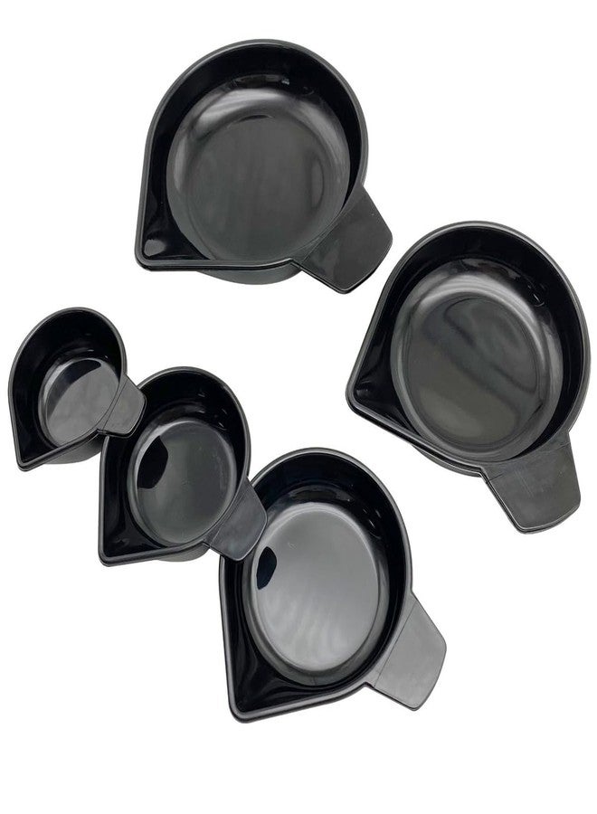 لوزين مجموعة صواني ميزان رقمي بلاستيكية من لوزين مكونة من 5 قطع: 5 أحجام مختلفة (48*18 مم، 58*18 مم، 70*18 مم، 85*18 مم، 100*18 مم)، أسود، سهلة الصب والتوزيع، مناسبة للمجوهرات والتوابل والخرز وما إلى ذلك. - Image 4