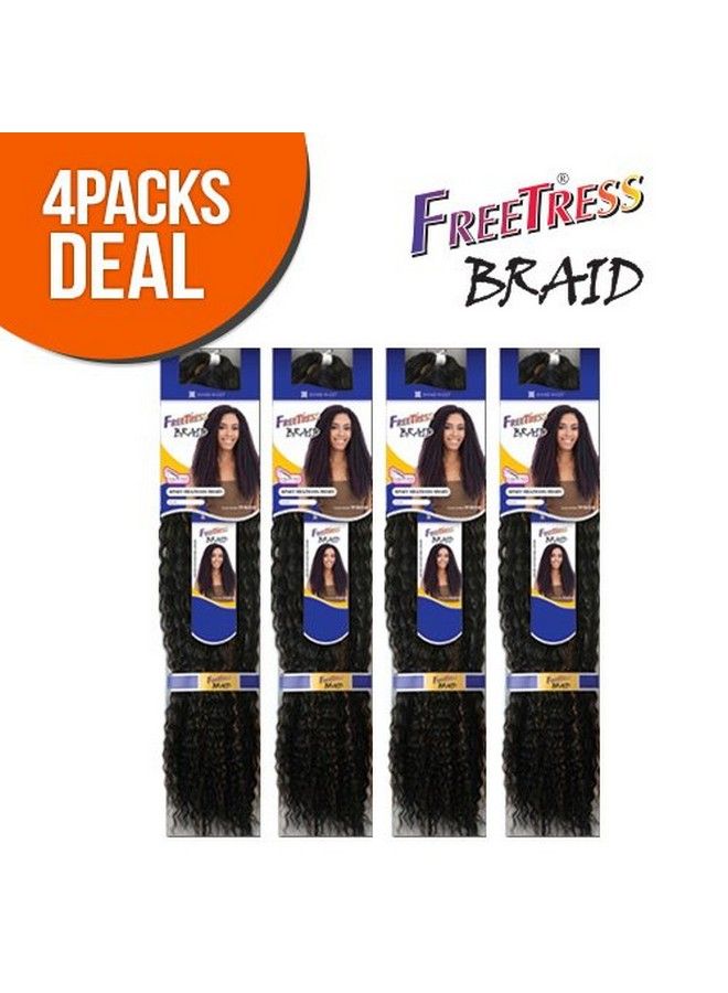 Freetress Synthetic Hair Crochet Braids Water Wave Bulk 12" (4Pack Tp1B/530) - Image 3
