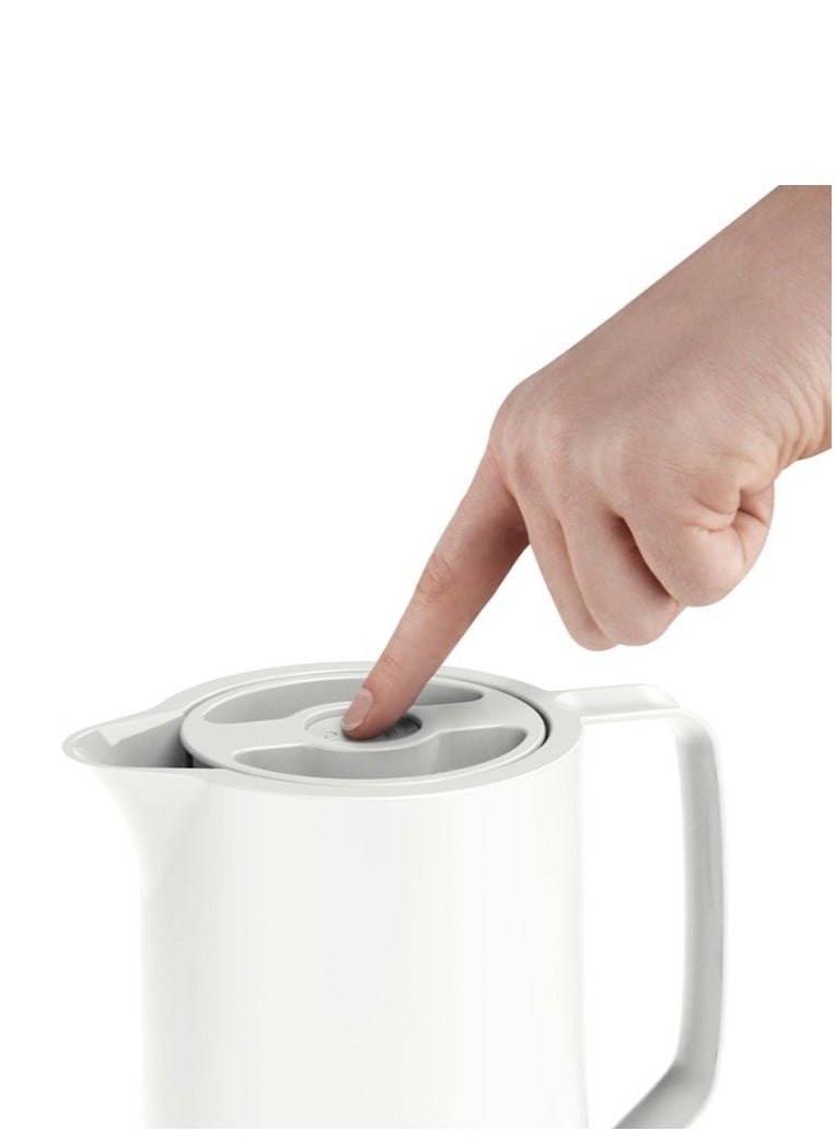 EMSA German Thermos Motiva White with a luxurious cylindrical design, 1 liter capacity - Image 3