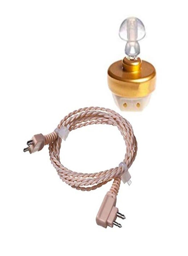 ايكا سلك سماعة أذن Aika ثنائي الدبابيس وجهاز استقبال، ملحق لسماعات الأذن من سيمنز، وأوديتك، وأكسون، وألبس، وSSAxon Pocket، بيج. - Image 1