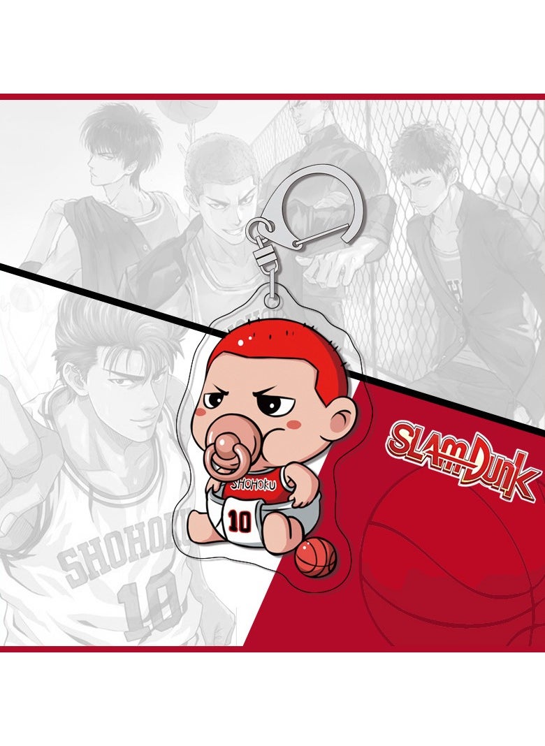 KUYING Creative Slam Dunk Keychain Student Backpack Pendant 