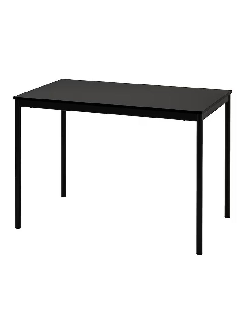 Selecto Hub Dining Table, Sturdy Metal Frame Durable Tabletop, Black 110 x 67 cm - Image 2